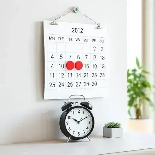 Calendar representing flexible closing timeline