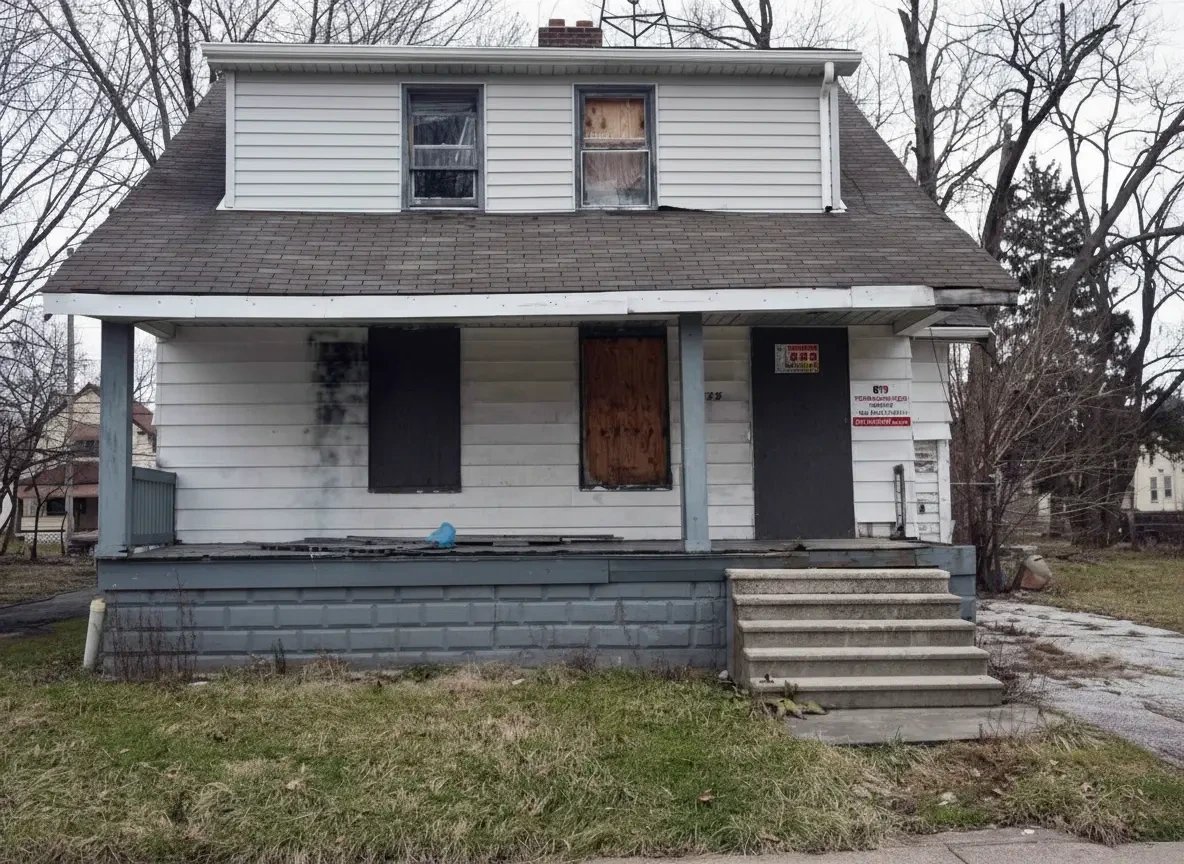 Before and after photos of a Lackawanna home HomeWise purchased as-is for cash